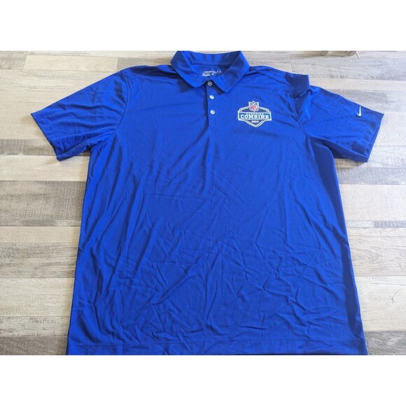 NIKE GOLF Dri Fit With NFL Scouting Combine 2019 Patch Sz XL Blue - Picture 7 of 10